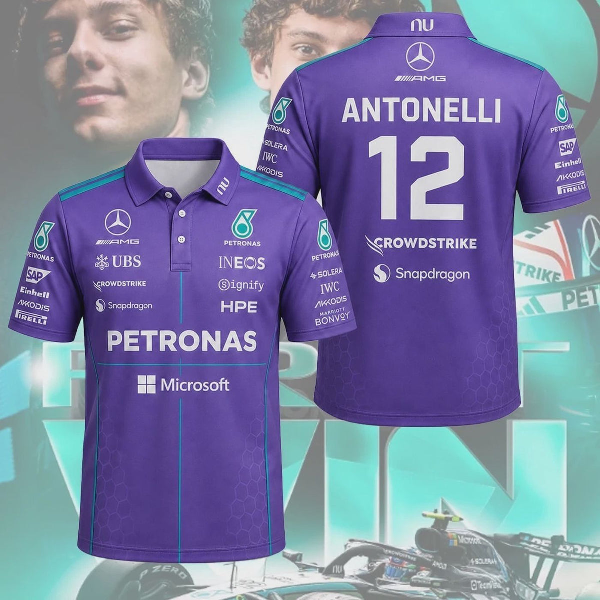 🔥NEW K1m1 #12 Ant0nelli Racing Team 2026 Gift For Fans Polo All Over Print