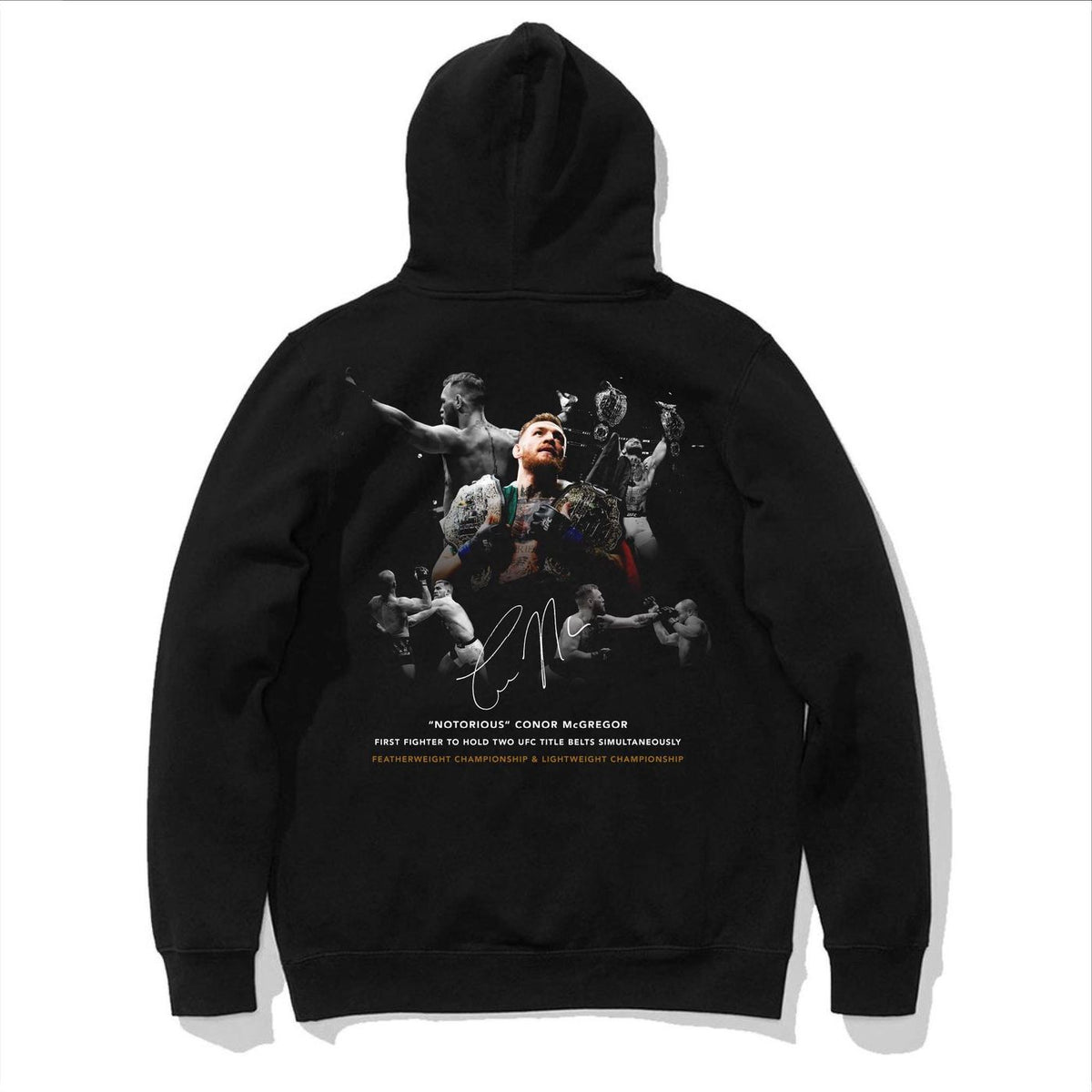 Notorious Conor McGregor UFC Vintage Cotton Hoodie Sweater Black Graphic MMA Irish Fighter Champion Unisex Fan Bootleg Streetwear Ireland
