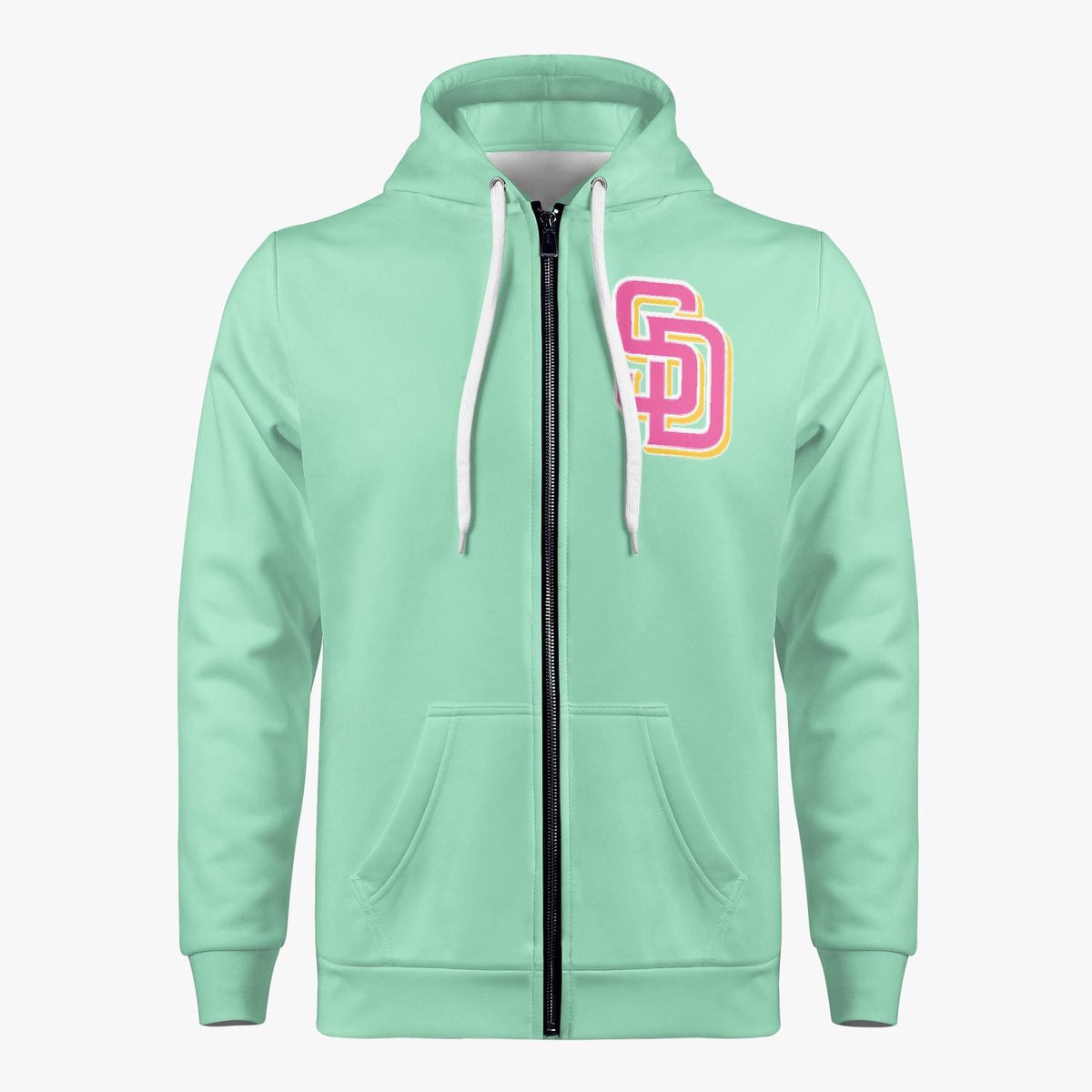 Padres Mint Zip-Up Hoodie, Adult & Kids Sizes