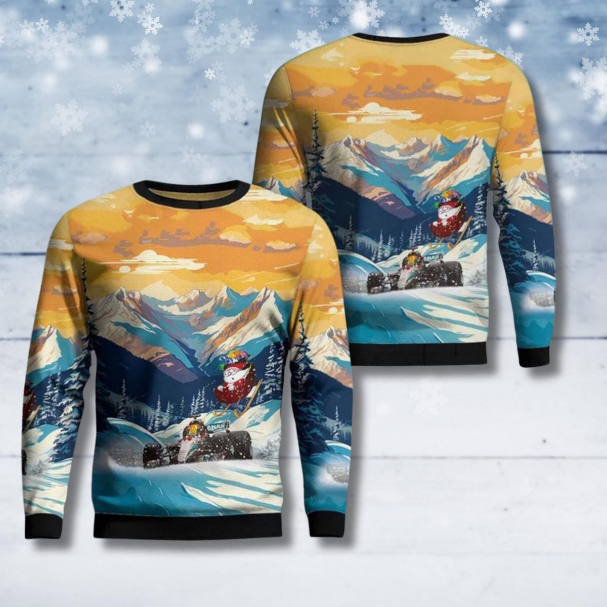 Red Bull Racing Christmas Sweater Formula 1 Snowman Ugly Xmas Top