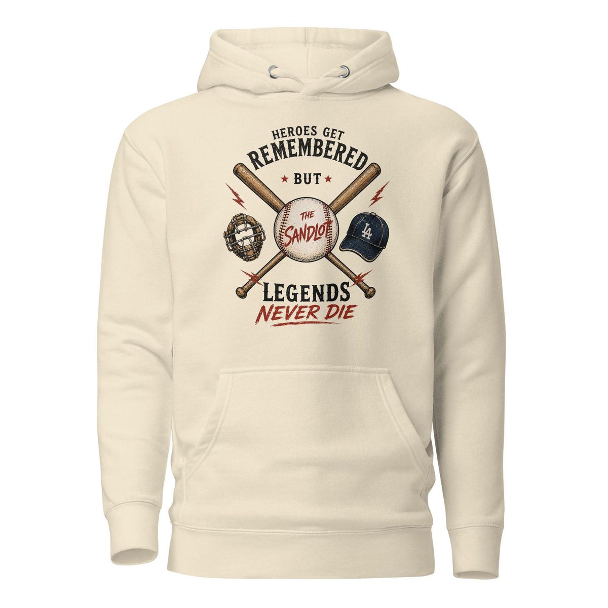 Sandlot Hoodie, Heroes Get Remembered Legends Never Die Sweatshirt, 90s Baseball Movie Hoodie | Cotton Heritage M2580