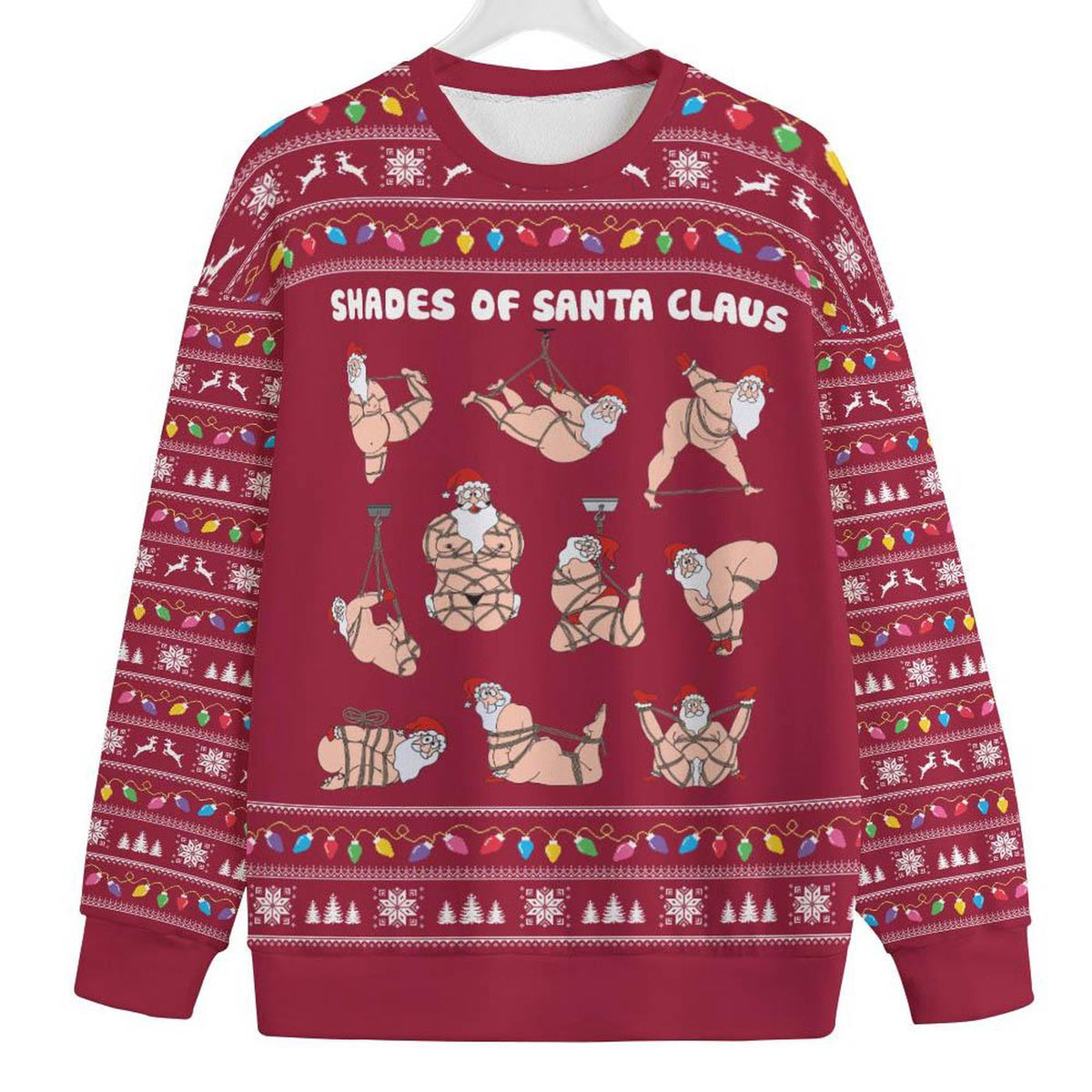 Sexy Santa Shades Big Tall Christmas Sweater Men Dirty Ugly Holiday Xmas Sweatshirt