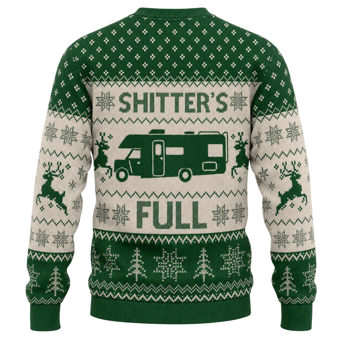 Shitter's Full RV Christmas Sweater, Funny Camper Ugly Holiday Pullover, Unisex Gift