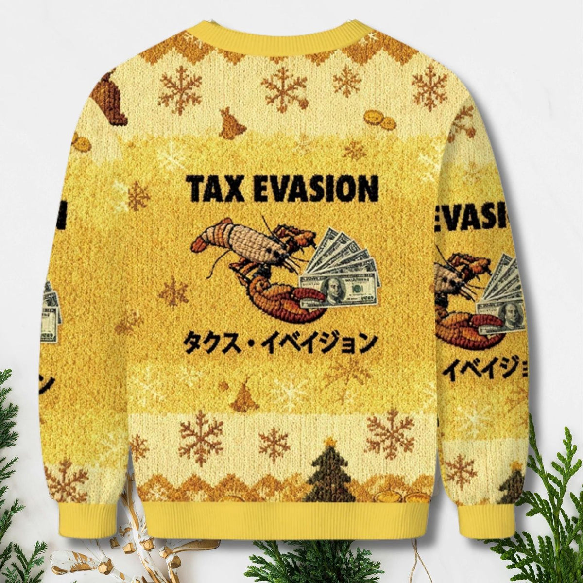 Tax Evasion Lobster Christmas Sweater Unisex Funny Winter Pullover