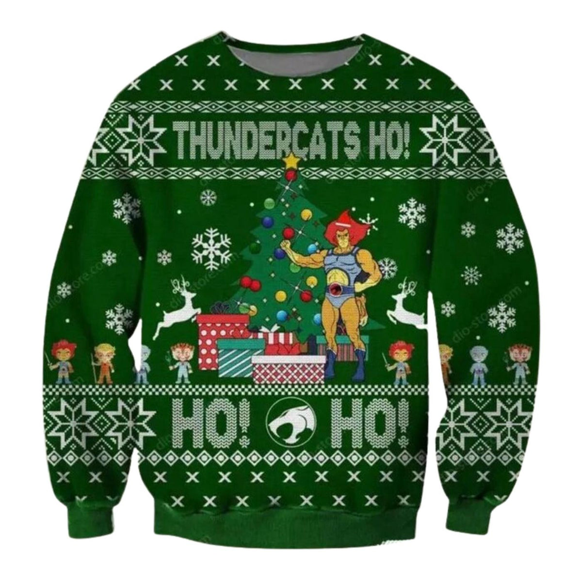 Thundercats Christmas Sweater Lion-O Ugly Xmas Jumper Retro Cartoon Fan Gift