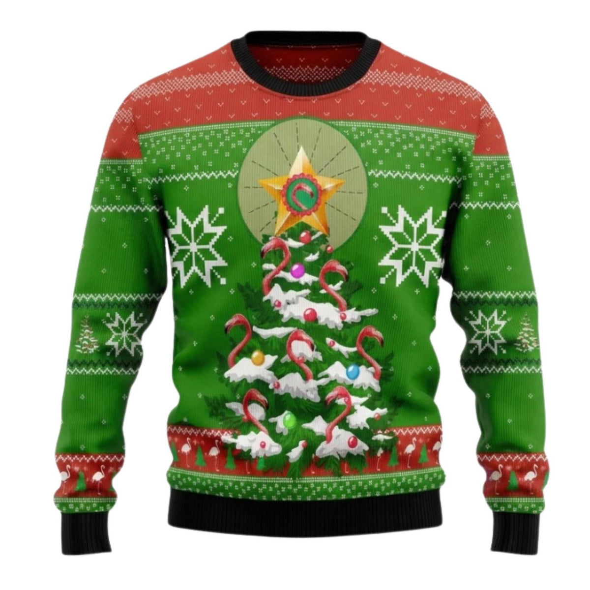 Ugly Christmas Tree Sweater, Unisex Holiday Sweater with Candy Cane Design for Men Women
