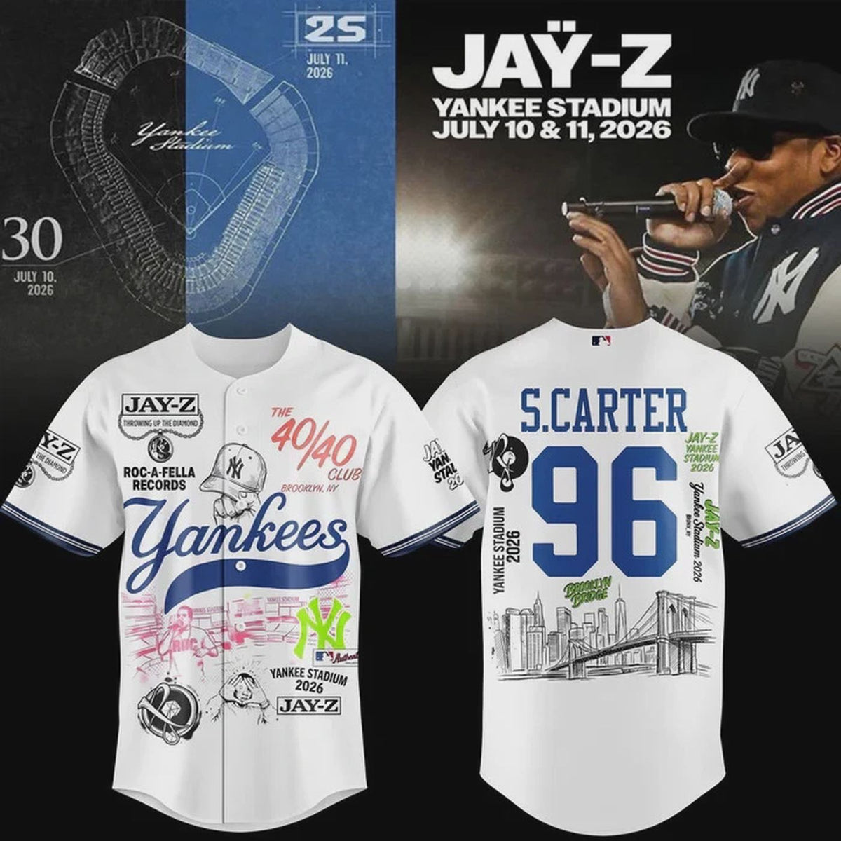 Version JAŸ-Z x Yankees Jersey 2026