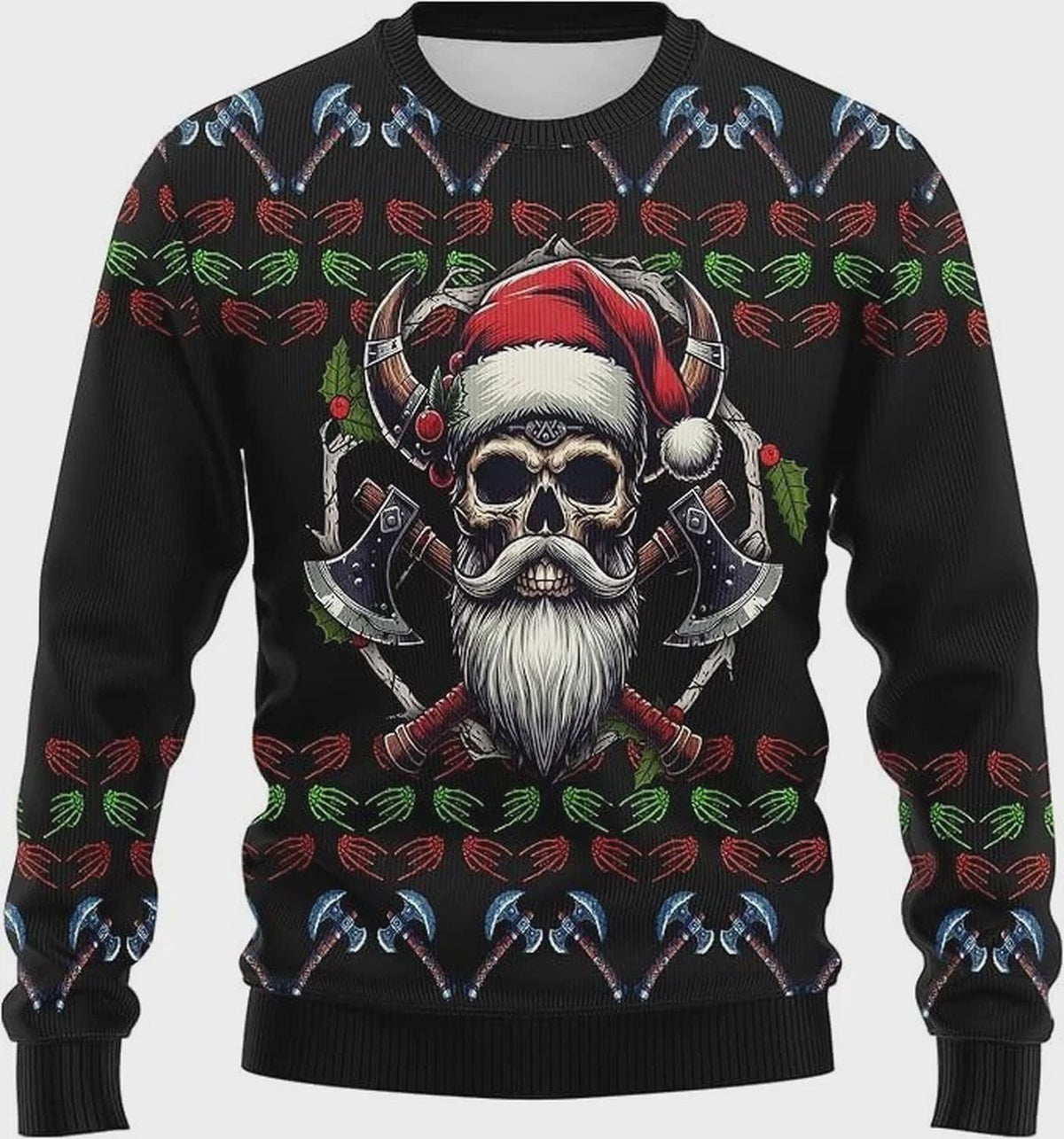 Viking Ugly Christmas Sweater Men Women Funny Unisex Norse Xmas Sweatshirt