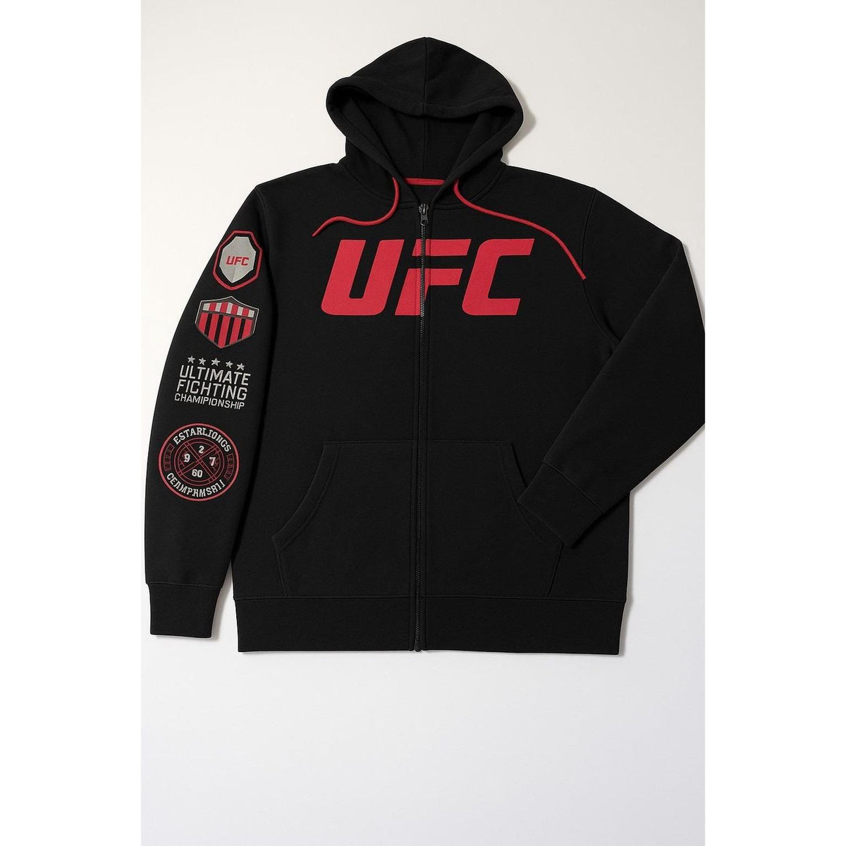 Vintage 90s Y2K UFC Hoodie Men's L Fleece MMA Jiu Jitsu Ultimate Fighting