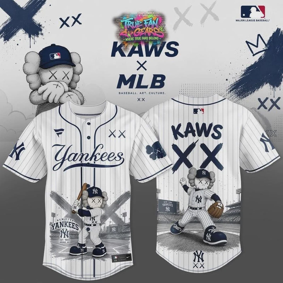 Yankees x KAWS 2026 Limited Edition Baseball Jersey